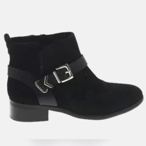 ESSEX LANE SUEDE El Madison BLACK SUEDE ANKLE BOOT SIZE 9.5